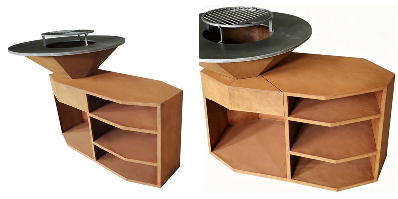 outdoor wood burning bbq grill