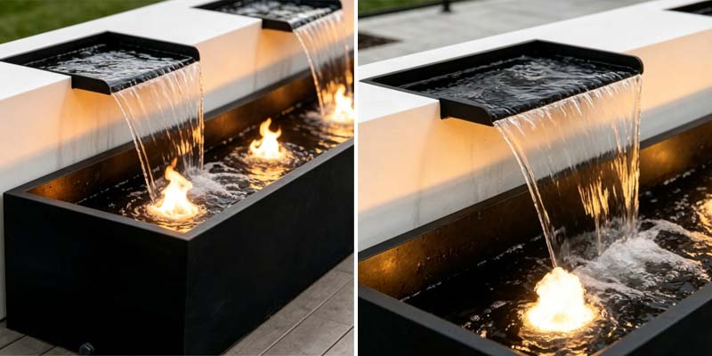 rain curtain fountain outdoor